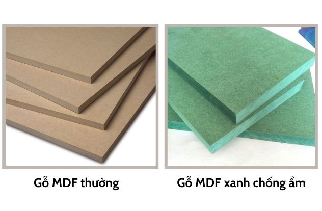 Phân biệt gỗ MDF thường và MDF xanh chống ẩm an cường