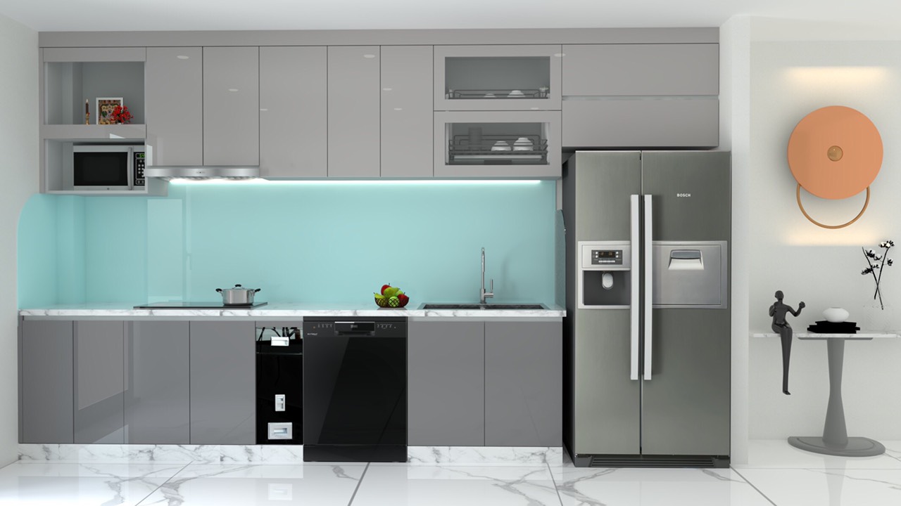 tủ bếp Gỗ công nghiệp